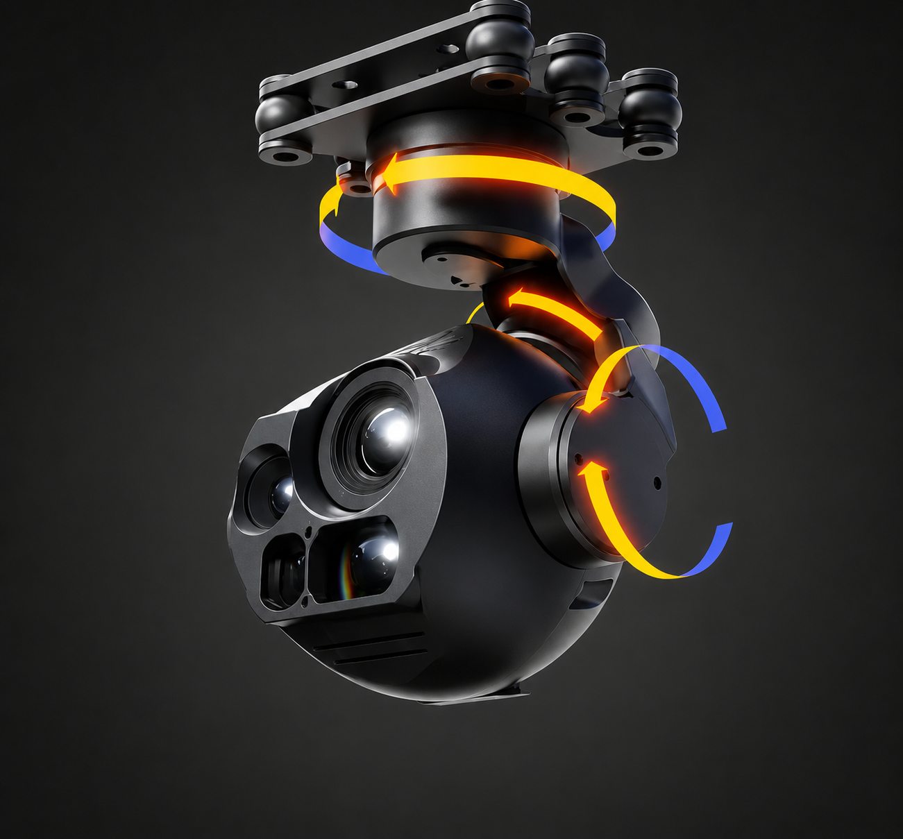 Skydroid C13 Triple Sensor 3-Axis AI tracking Gimbal Camera - Image 5