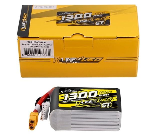 TATTU RLINE V6 1300MAH 6S 160C LIPO - Image 5